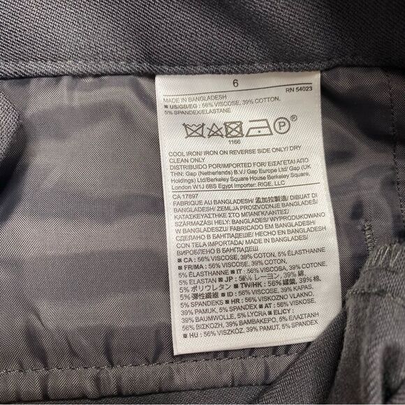 Banana Republic Sloan Fit Tuxedo Stripe Asphalt Gray Black Sz 6 - Picture 8 of 11